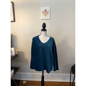 J. Jill Blue Corduroy Button-Front Shirt – Size MP – NWT